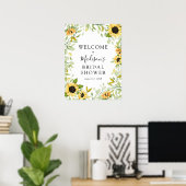 Bruiloft Zonnebloem Welcome Bord Poster (Thuiskantoor)