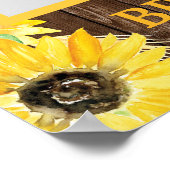 Bruiloft Zonnebloemen Bruidsfeest Foto Prop Frame Poster (Hoek)