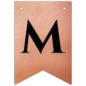 Bruiloft Zwart Roos Goud Hart Mr. & Mrs Achternaam Vlaggetjes (Tweede vlag)