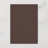 Bruiloftdetails Brown QR-code Informatiekaartje (Achterkant)