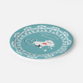 Bruiloften Bestemming Skiathos Griekenland Papieren Bordje (Gekanteld)