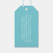 Bruiloften in het buitenland Kos bewaart de datum Cadeaulabel (Achterkant)