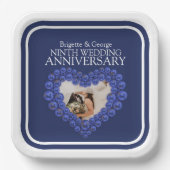 bruiloften Jubileum foto hart Papieren Bordje (Voorkant)