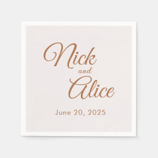  bruiloften, Verlovingen - KOFFIEKLEUR Servet