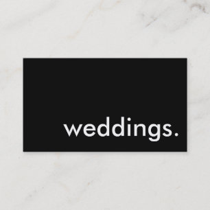 Bruiloften. Visitekaartje