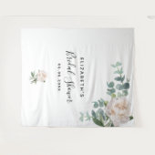 Bruiloftfeest witte eucalyptus groen elegant wandkleed (Voorkant (horizontaal))