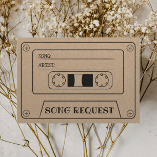 Bruiloftlied Verzoek Cassette Kracht RSVP Kaartje