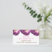 Bruiloftplanner, Roze Rose Elegante Visitekaartjes (Staand voorkant)