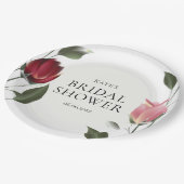Bruilofts Bruidsshowers Modern Roses Papieren Bordje (Gekanteld)