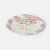 Bruilofts brunch & Bubbels bord - Roze strepen (Gekanteld)