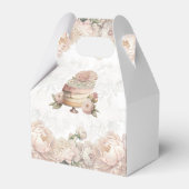 Bruilofts Thee Feest Mooie Bloemige Gepersonalisee Bedankdoosjes (Achterkant)