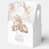 Bruilofts Thee Feest Mooie Bloemige Gepersonalisee Bedankdoosjes (Geopend)