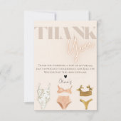 Bruiloftsbadfeest bedankkaart (Voorkant)