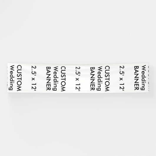 Bruiloftsbanner 2.5 'x 12' spandoek (Horizontaal)