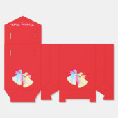 Bruiloftsbellen rood bedankdoosjes (Ongevouwen)