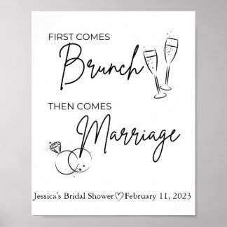 Bruiloftsborrel Bruidssalon Bord Poster