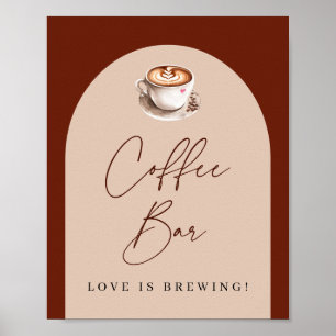 Bruiloftsborrel Cafe Liefde Is Aan Het Bruisen Poster