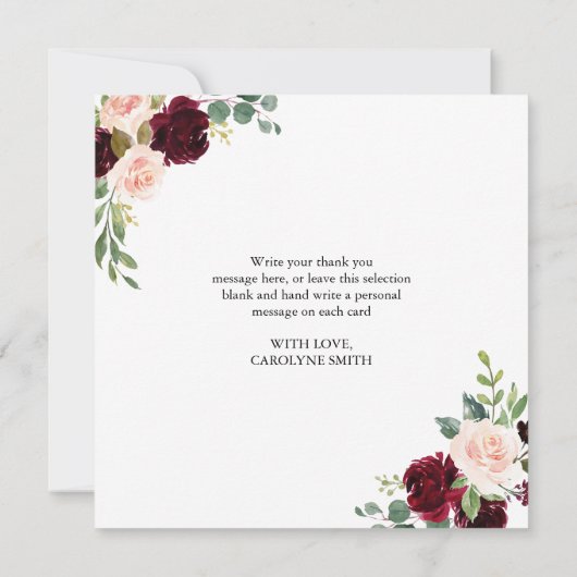 Bruiloftsborrel en bruidsdouche dankkaart bedankkaart (Achterkant)