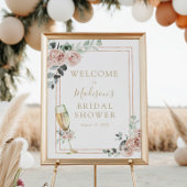 Bruiloftsborrel en Bruisende Bruidsshower Welkomst Poster