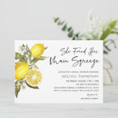 Bruiloftsborrel Lemon Main Squeeze Kaart (Staand voorkant)