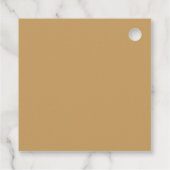 Bruiloftsborrel met brunch vierkant bedankjes labels (Achterkant)