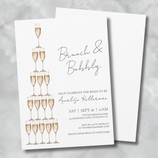 Bruiloftsborrel met champagne en lunch kaart
