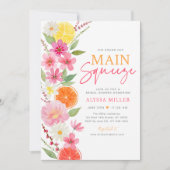 Bruiloftsborrel met citrus en bloemen 'Main Squeez Kaart (Voorkant)