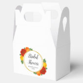 Bruiloftsborrel met herfstbloemen bedankdoosjes (Geopend)