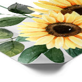 Bruiloftsborrel met Pompoen en Zonnebloemen Welkom Poster (Hoek)