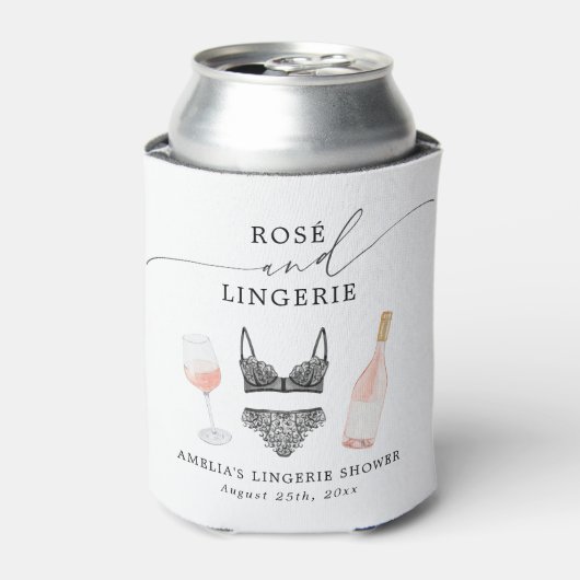 Bruiloftsborrel met Rosé en lingerie Blikjeskoeler (Blikje Voorkant)