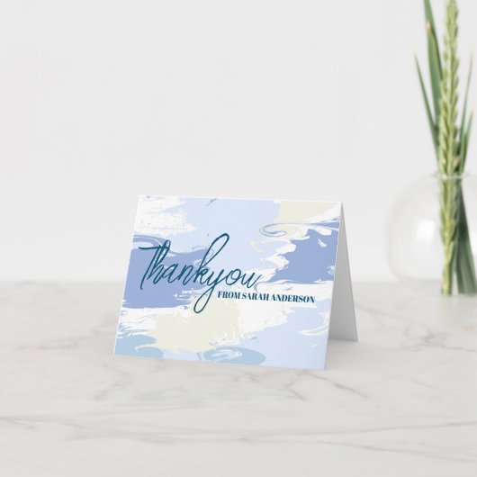 Bruiloftsborrel Modern Cloud Nine Bedankkaart (Voorkant)