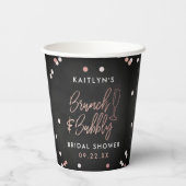 Bruiloftsbrunch & Bruisende Confetti Bruidsbruilof Papieren Bekers (Achterkant)