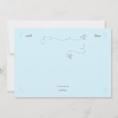 Bruiloftsbrunch in blauwe uitnodiging (Achterkant)