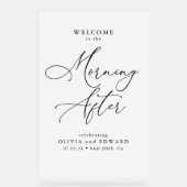 Bruiloftsbrunch in de ochtend na welkomstbord acryl bord (Voorkant)