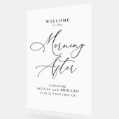 Bruiloftsbrunch in de ochtend na welkomstbord acryl bord (Hoek)