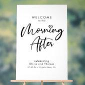 Bruiloftsbrunch in de ochtend na welkomstbord acryl bord (Neutraal)