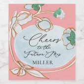 Bruiloftsbrunch met bruisende wijn wijn etiket (Enkel label)