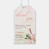 Bruiloftsbrunch met champagne bruidsbruiloft cadeaulabel (Voorkant)