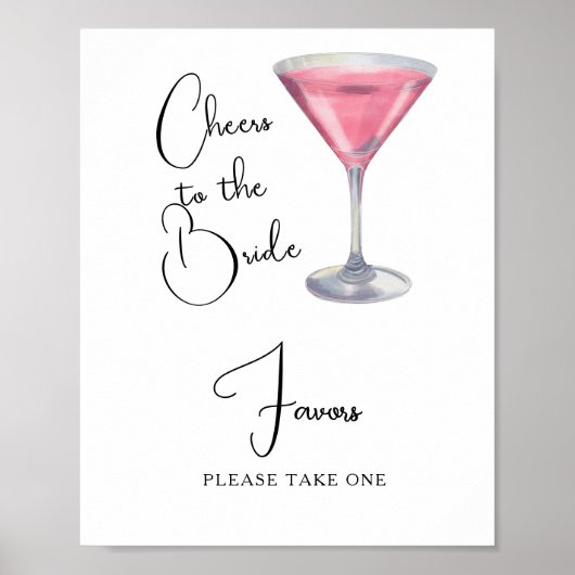 Bruiloftscadeautjes cocktail poster (Voorkant)
