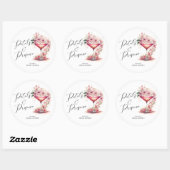 Bruiloftsdank Petals and Prosecco Ronde Sticker (Vel)
