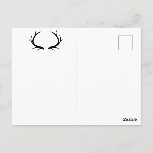 BRUILOFTSDINER | Rustic Tree Buffalo Checks Briefkaart (Achterkant)