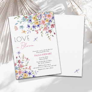 Bruiloftsdouche met 'Love in Bloom' Libellen Kaart