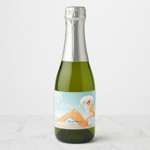 Bruiloftsetiket voor mousserende wijn sparkling wijnetiket