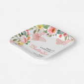 Bruiloftsfeest "A Lifetime of Butterflies" bloemst Papieren Bordje (Gebogen)