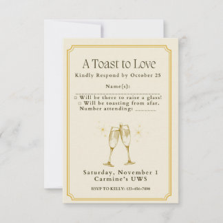Bruiloftsfeest - antwoordkaart RSVP kaartje