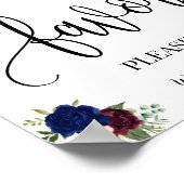 Bruiloftsfeest bruidspartij boho chic navy favor b poster (Hoek)