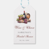 Bruiloftsfeest 'Charcuterie Board Wine & Cheese' Cadeaulabel (Voorkant)