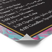 Bruiloftsfeest Events Turquoise Prachtige Fun Post Poster (Hoek)