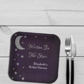 Bruiloftsfeest 'Geschreven in de sterren' Papieren Bordje