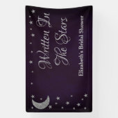 Bruiloftsfeest 'Geschreven in de sterren' Spandoek (Verticaal)